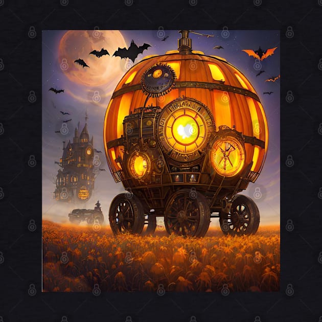 Pumpkin steampunk carriage by CreaKat